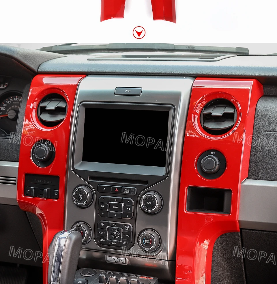 MOPAI для Ford F150 Raptor 2009- ABS Автомобильная центральная консоль навигационная панель декоративная крышка для Ford F150 Raptor 2009