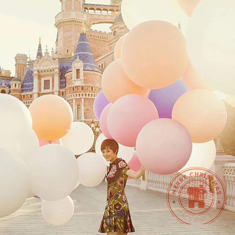 

12-36inch Giant Helium Balloon Birthday Party Valentine's Day Wedding Decoration Baby Shower Colored Silk Ribbon Accessories