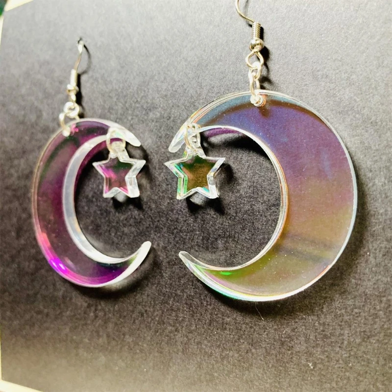 

DIY Crafts Moon Star Earring Epoxy Resin Mold Keychain Pendant Silicone Mould