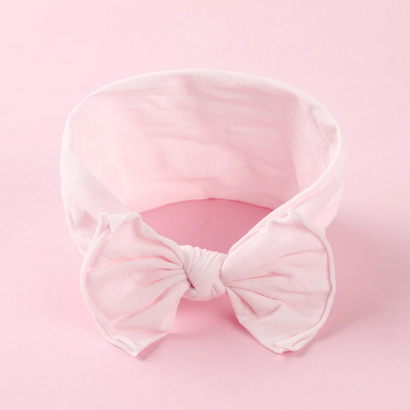 Turbante de nailon el&aacute;stico para reci&eacute;n nacido, bandana cl&aacute;sica para beb&eacute;, turbante de Color s&oacute;lido, accesorios para el cabello para ni&ntilde;os, 1 ud.-4