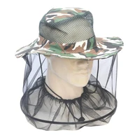 40hotcamouflage outdoor fishing camping anti mosquito mesh hat face protective caps1