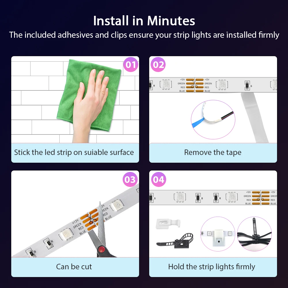 Светодиодная лента s умная для спальни меняющие цвет светодиодные ленты