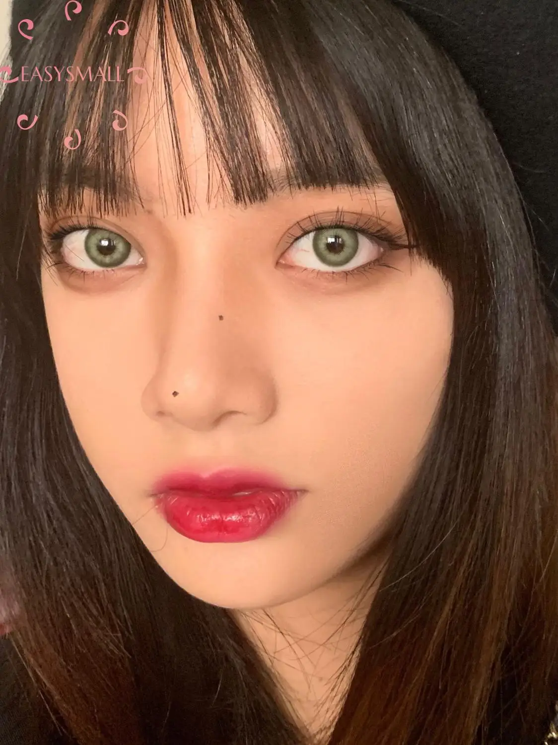 

Easysmall Mari series light gray small Beautiful Pupil Contact Lenses Cosmetic Eyes Colored Degree myopia 2pcs/pair prescription