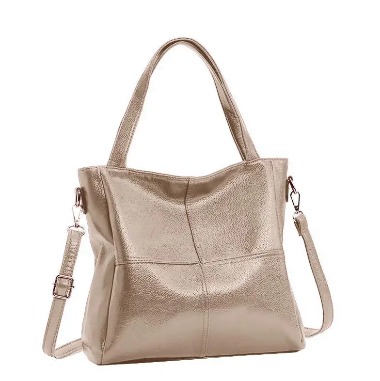 Золотой Bolsa feminina, большая сумка на плечо для женщин, новинка, модная сумка золотистого цвета, женская сумка из искусственной кожи, вместительная сумка-мессенджер - Цвет: Золотой