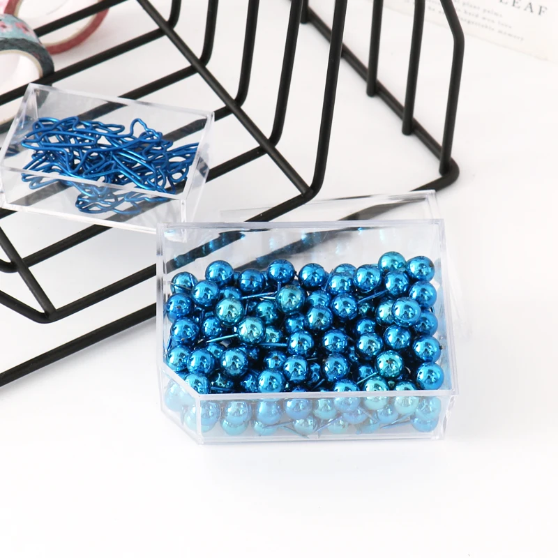 100 шт. металлические пластиковые штифты цветные карты с круглой головкой для