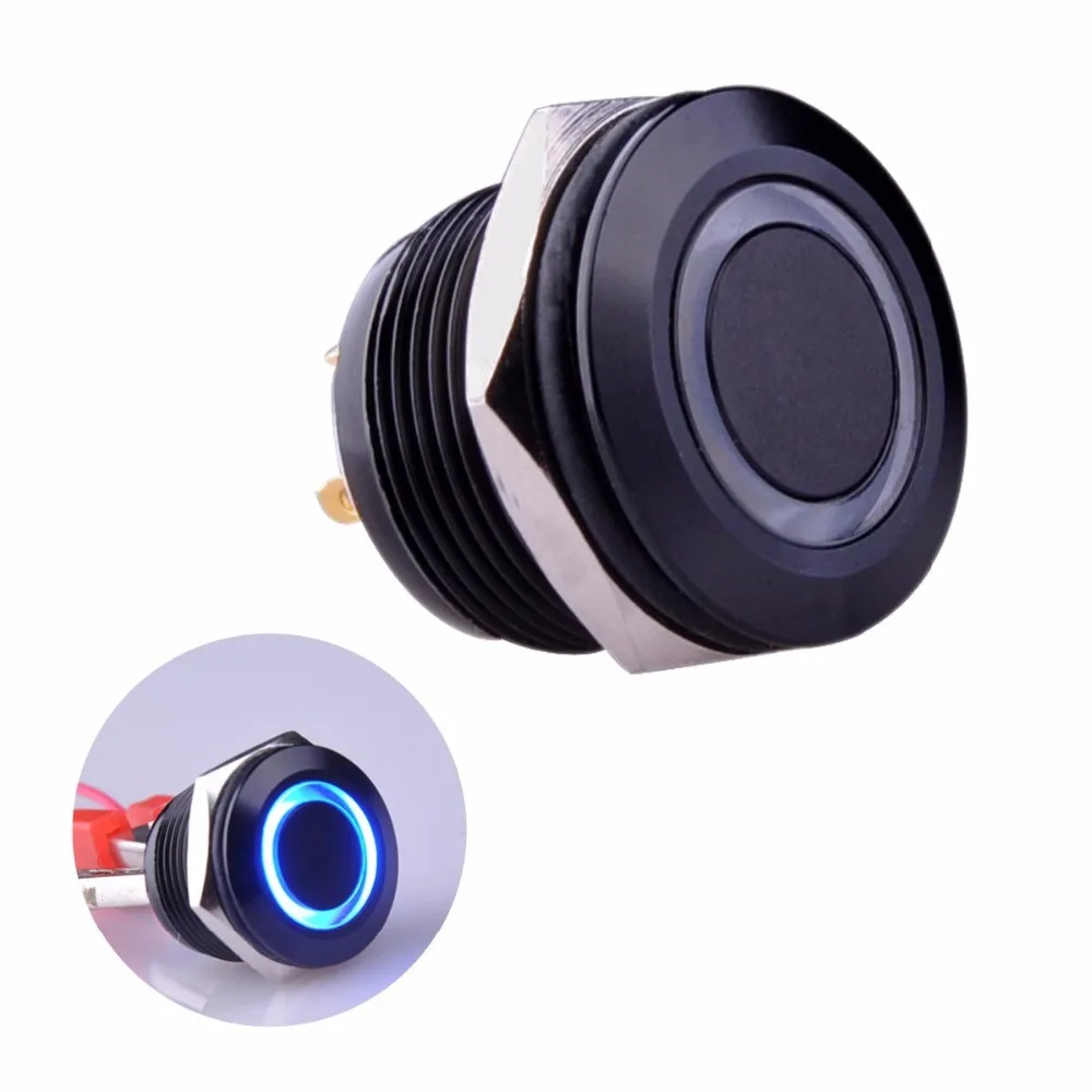16 мм черный 12 В 24 в 6 3 RGB цветной кольцевой переключатель с подсветкой (общий катод)