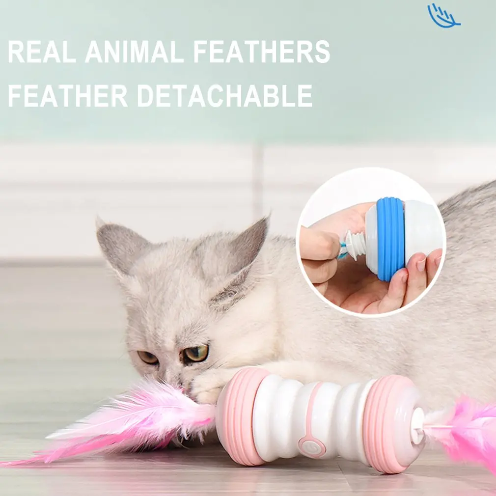 

1pc Funny Cat Toy Electric Magic Wand Plus Feather EVA Material Light Foam Ball Throwing Toy Texture Feather Toy For Dog Cat