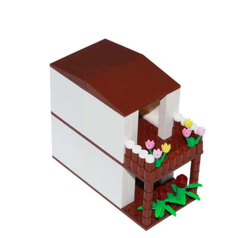 Конструктор миниатюрный Moc уличный магазин Запчасти для дома архитектурные