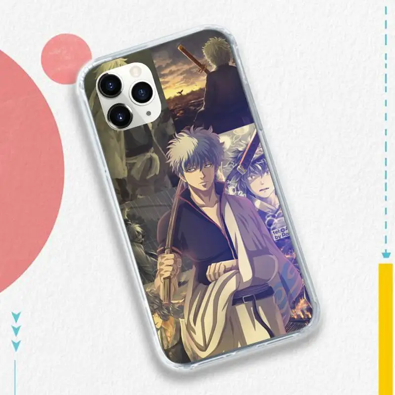 

Anime Gintama Sakata Gintoki Phone Case for iPhone 11 12 pro XS MAX 8 7 6 6S Plus X 5S SE 2020 XR