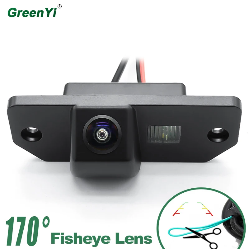 GreenYi HD 720P 170 градусов Рыбий глаз объектив автомобиля заднего вида парковочная