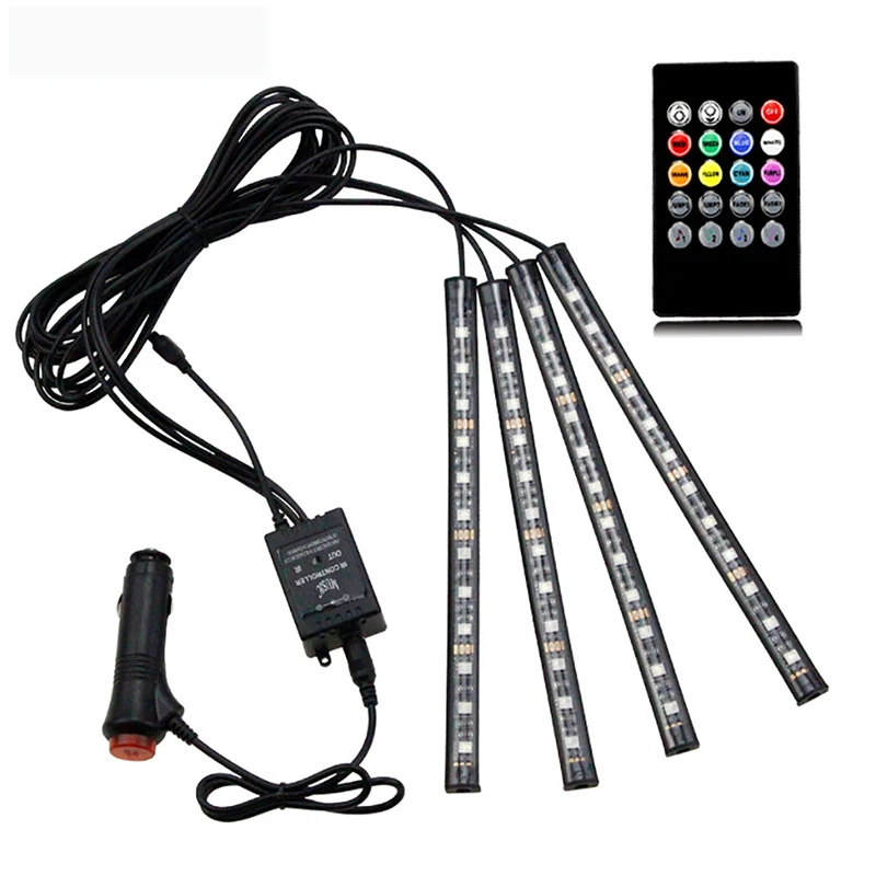 CARCTR 4 шт. 7 цветов автомобильный RGB LED светильник светодиодный s полоса