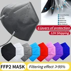6-этажные защитные маски fpp2, одобренная маска ffp2 mascarillas kn95, черные маски fpp2, ffp 2, защитная маска k n95 для взрослых