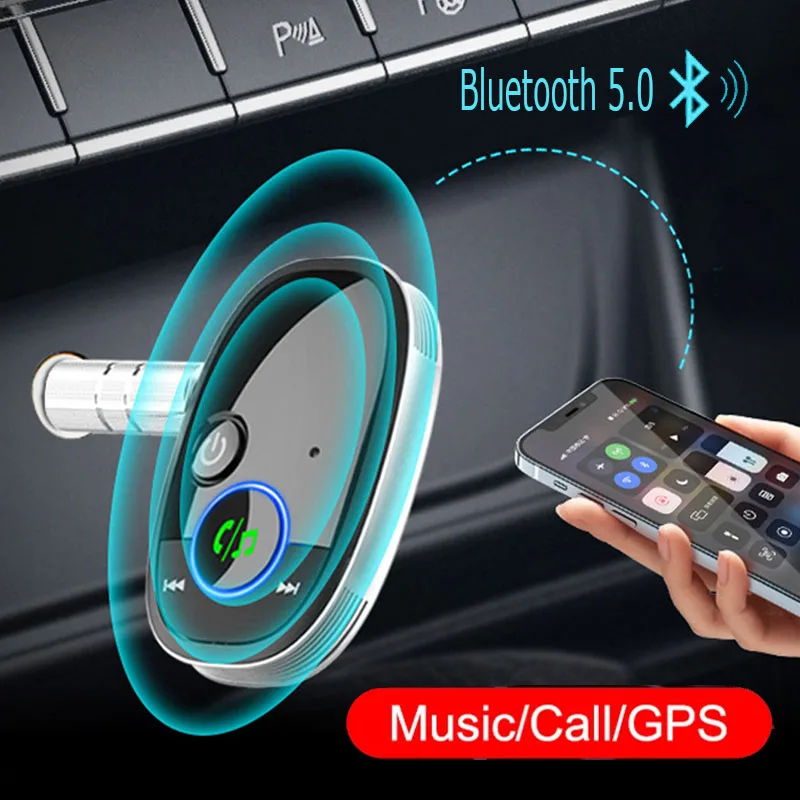 

JINSERTA Car AUX Bluetooth 5.0 Adapter 3.5mm Jack Wireless Audio Receiver Handsfree Bluetooth Car Kit For Phone Auto Transmitter