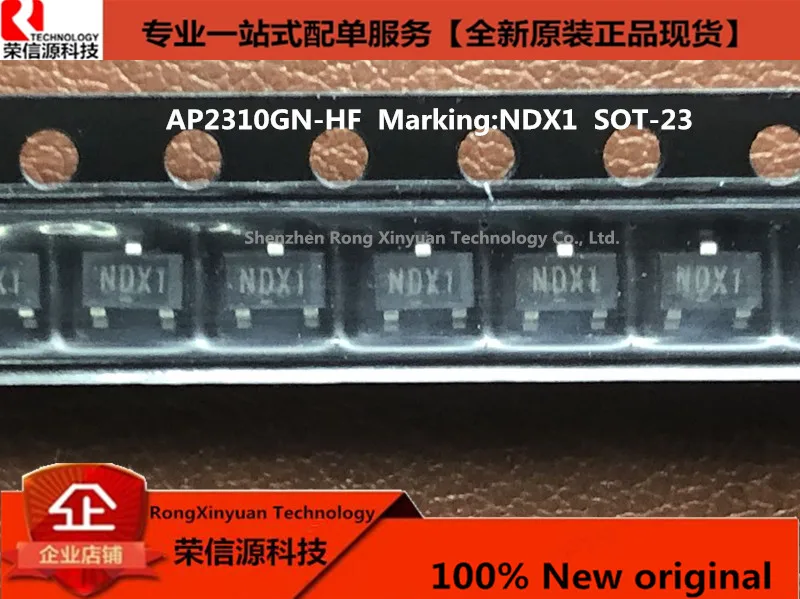 AP2310GN-HF маркировка: NDX1 SOT-23 AP2310GN AP2310 2310 N-CHANNEL режим улучшения мощности MOSFET 60 в, 90 МОМ, 3A 100% новый оригинал