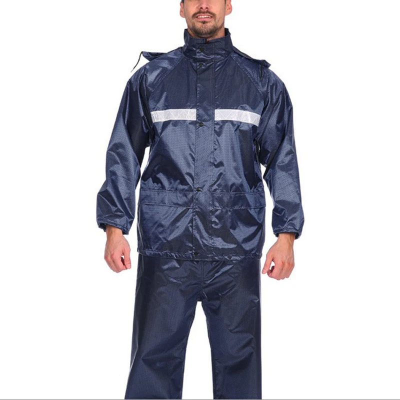 Плащ дождевик мужской из ткани Оксфорд и ПВХ с капюшоном|Мужские спортивные