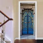 Креативные дверные наклейки домашний декор в мусульманском стиле винтажные дверные настенные фрески художественные настенные наклейки украшение для крыльца обои наклейки