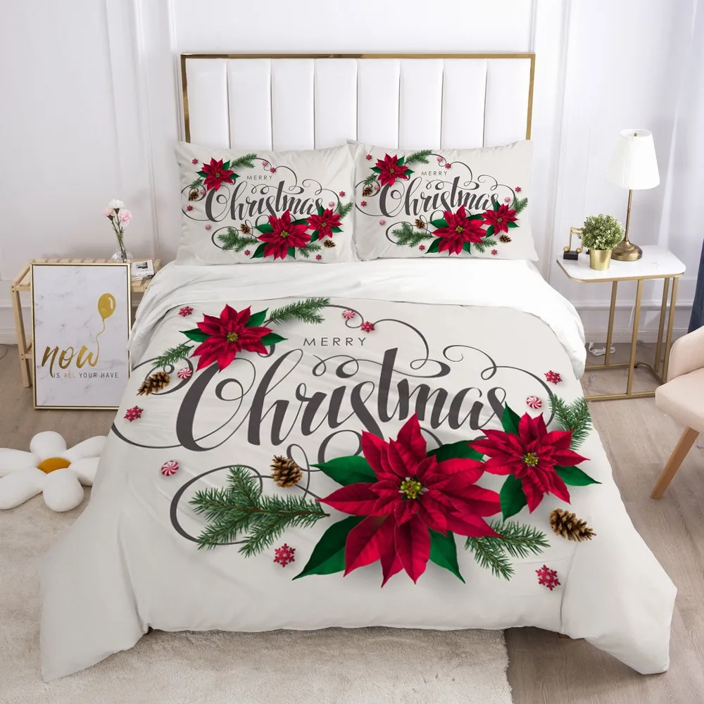 Christmas Bedding set Queen Bedding Home Textiles Set Bedclothes Santa duvet cover set juego de cama Bed Set