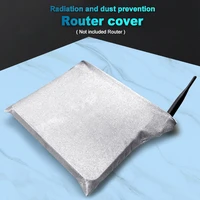 radiation protection universal safe rf blocking wireless router cover emf shielding dustproof wifi silver fiber practical pouch