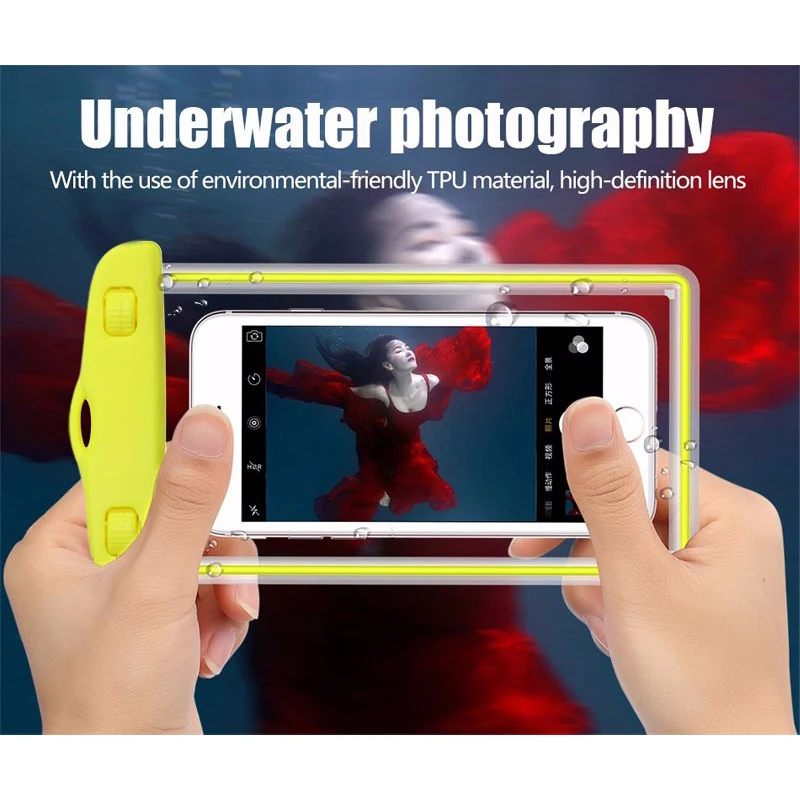 Прозрачный водонепроницаемый мобильный телефон с ремнем сухой Чехол чехлы для