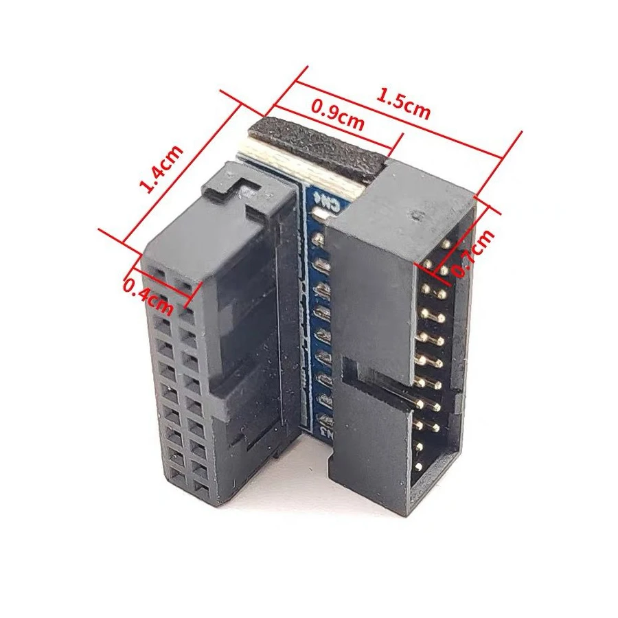 

USB 3.0 20pin male power, the angular spread for the female adapter 90, a board connector receptacle