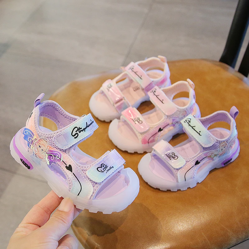 

Newest Summer Kids Shoes 2021 Fashion Leathers Sweet Children Sandals For Girls Toddler Baby Breathable Hoolow Out Bow Shoes C16