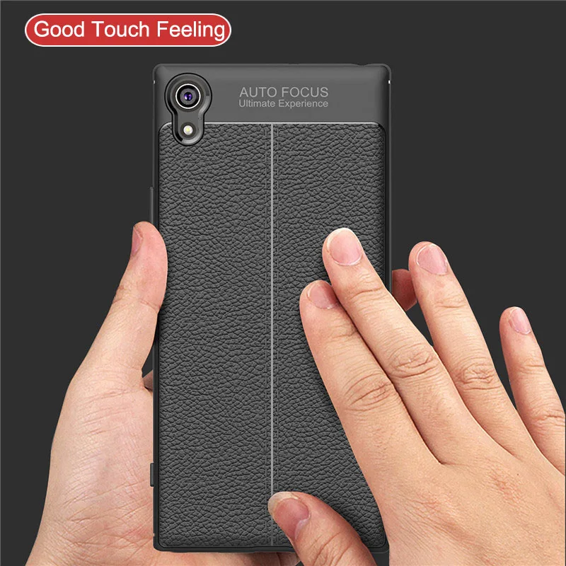 For Sony Xperia XA1 Ultra Case Plus Protective Soft Silicone TPU Lichee Pattern Phone Cover XA1Ultra XA1Plus |