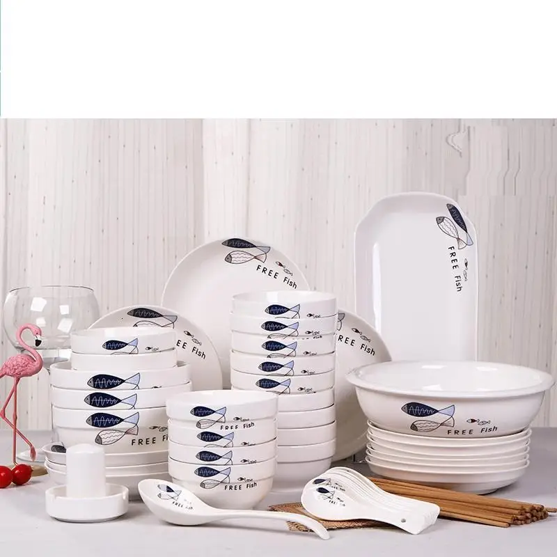 Блюдо фарфоровая тарелка Vajilla лапша в Корейском стиле мороженое кокосовый набор