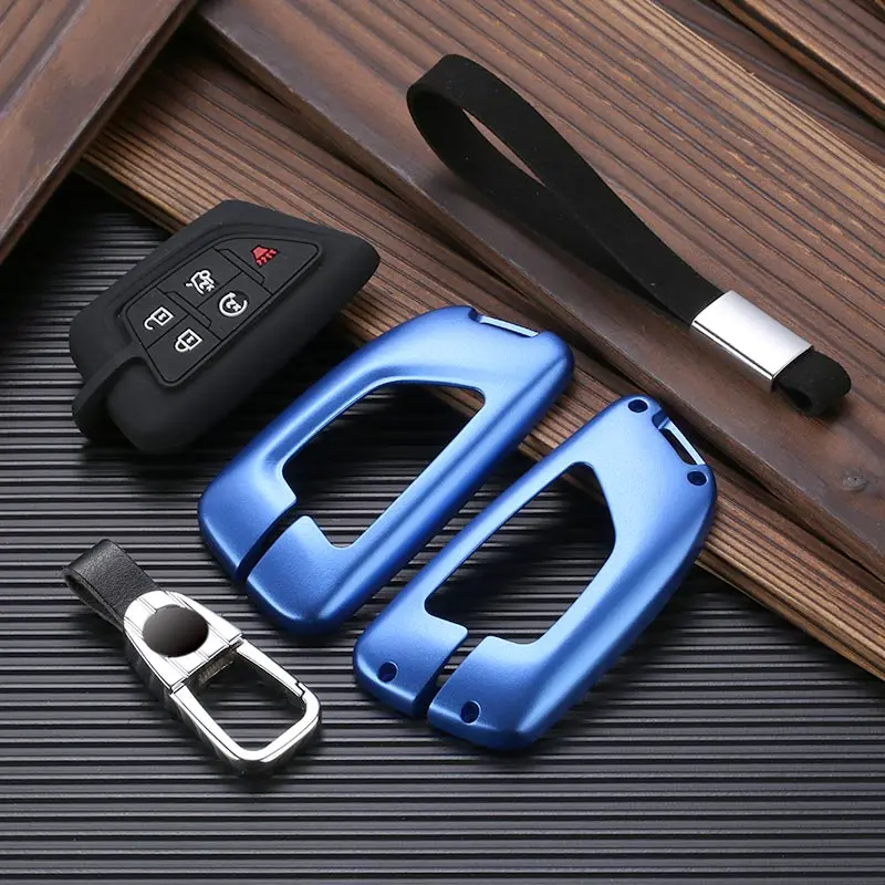 

Чехол для автомобильного ключа с дистанционным управлением из алюминиевого сплава, чехол-брелок для Cadillac CT5 2019 2020, 5 кнопок, чехол для ключей,...