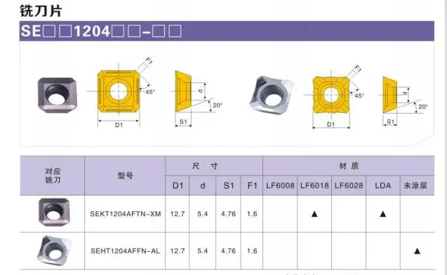 10 шт. DESKAR CNC Фрезерный резак SEKT1204AFTN XM LF6018 LDA токарный станок токарные инструменты