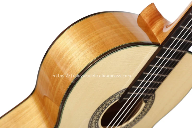 Акустическая Flamenco гитара ручной работы 39 дюймов с твердым еловым