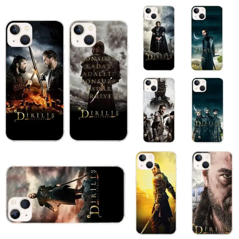 

Dirilis Ertugrul Phone Case Transparent For Iphone XR 11 12 13 Pro X XS Max 6 7 8 6s Plus SE2020 Silicone Soft