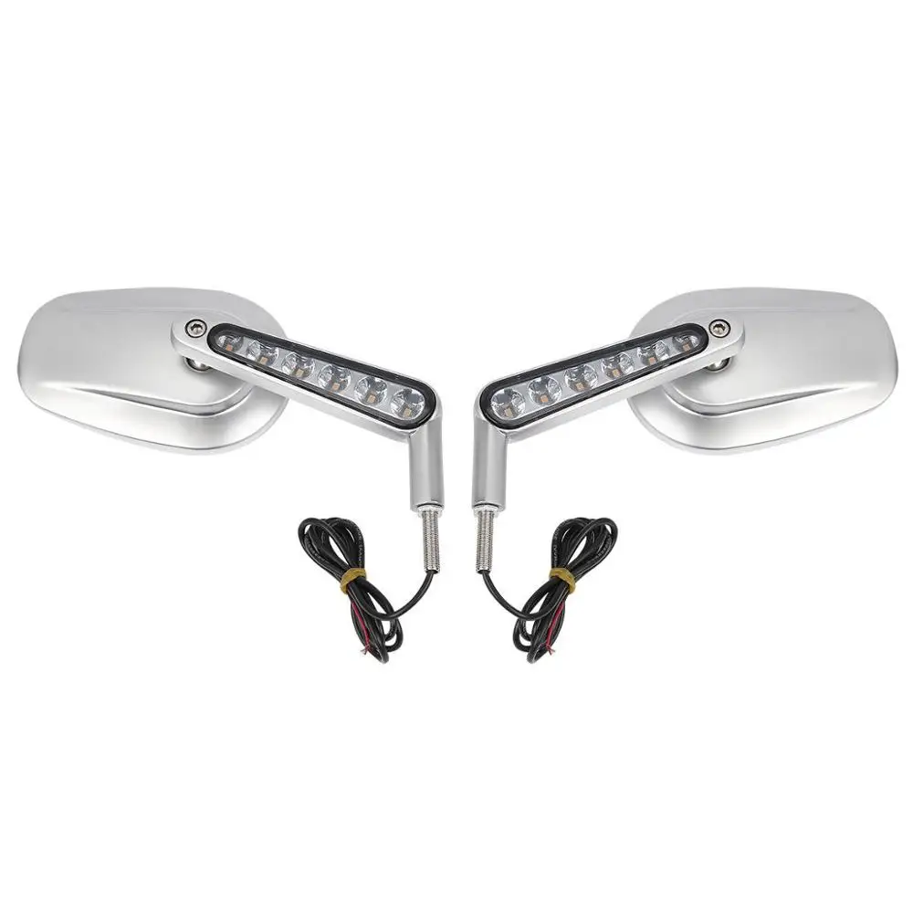 Мотоциклетные зеркала заднего вида и светодиодный Передние Сигналы поворота для