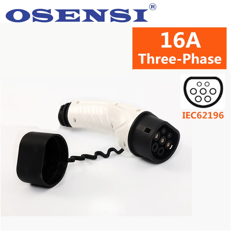 Трехфазный 16 А Тип 2 EV разъем IEC 62196 гнездовой зарядное устройство для