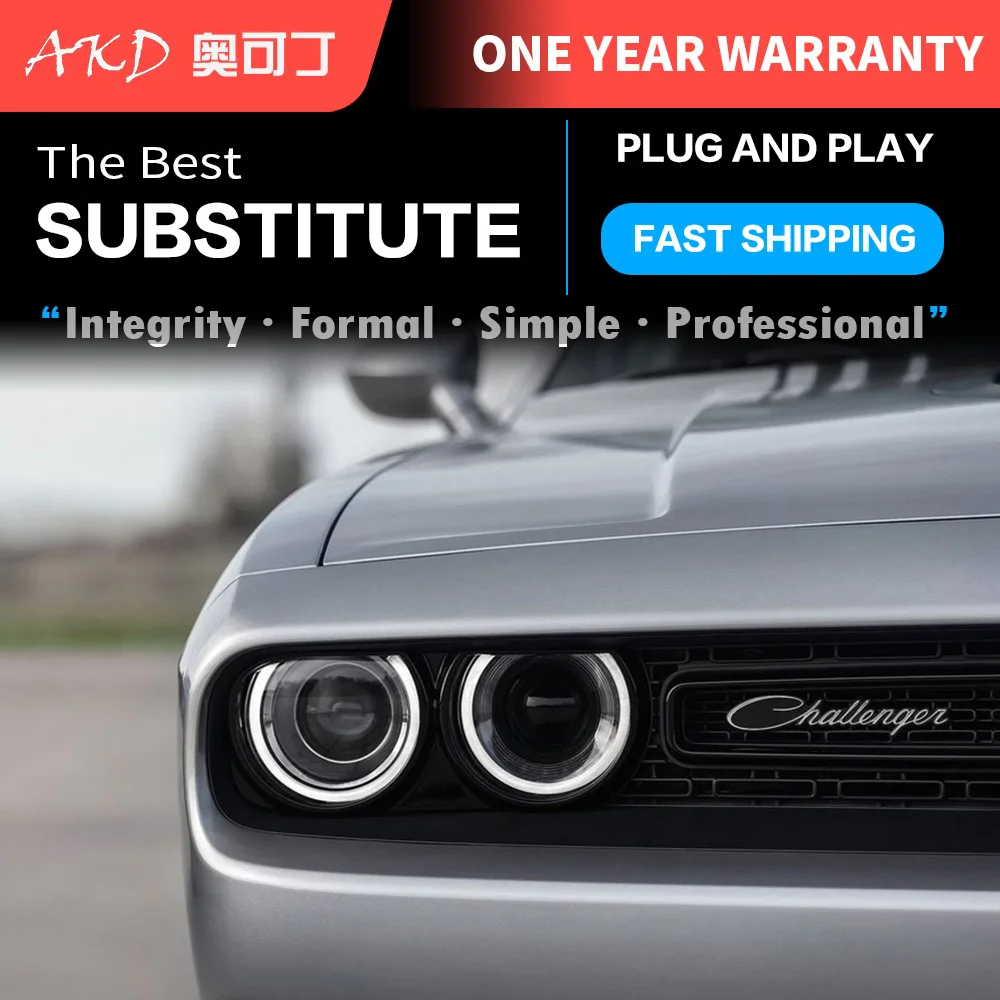 АКД стайлинга автомобилей для Dodge Challenger фары 2015 2019 Новый светодиодный задний