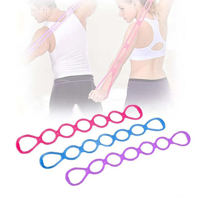 

Gym Elastic 7 Hole Silicone Tension Rope Yoga Tension Band Women Men' Arm Strength Training Exercise Equipment