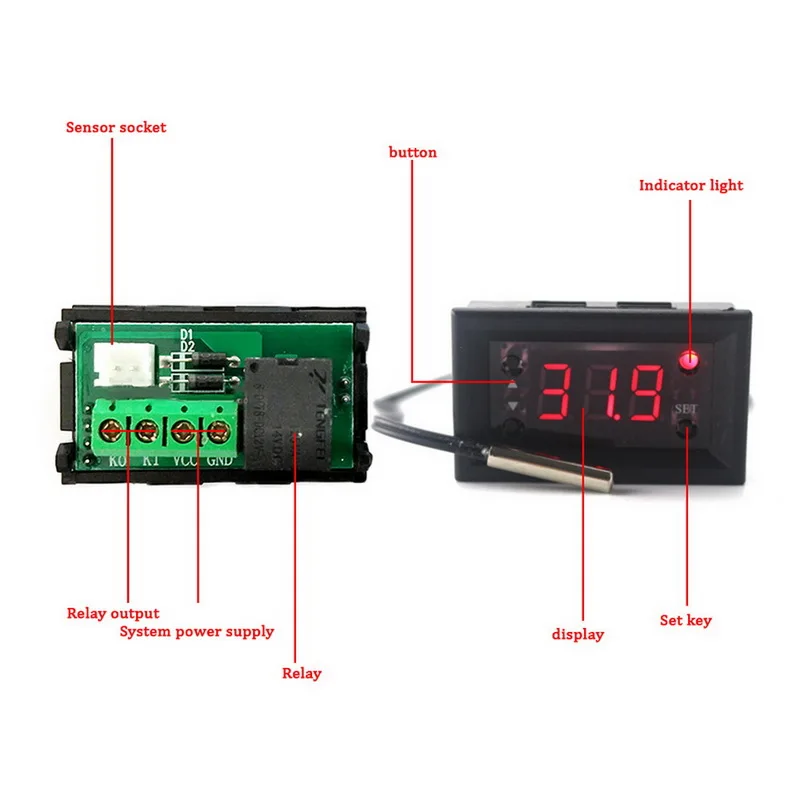 Светодиодный Дисплей цифровой термостат Температура контроллер постоянного