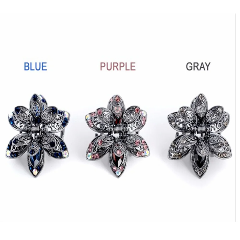 Заколки для волос с маленькими цветами женские металлические заколки