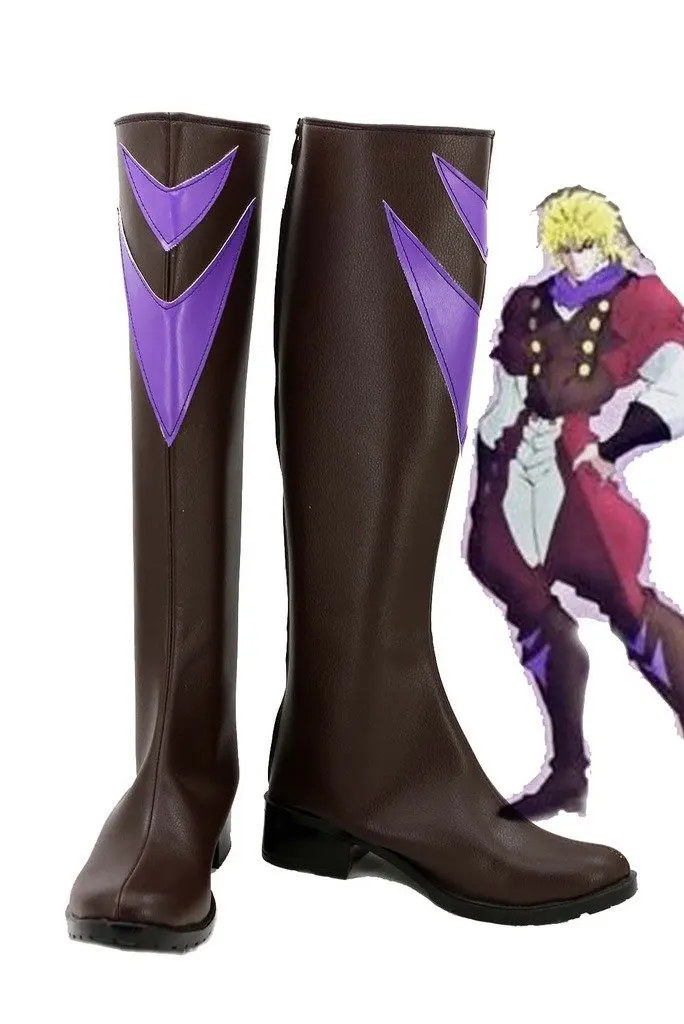 Обувь для косплея брендо Дио невероятные приключения Джоджо коричневые ботинки