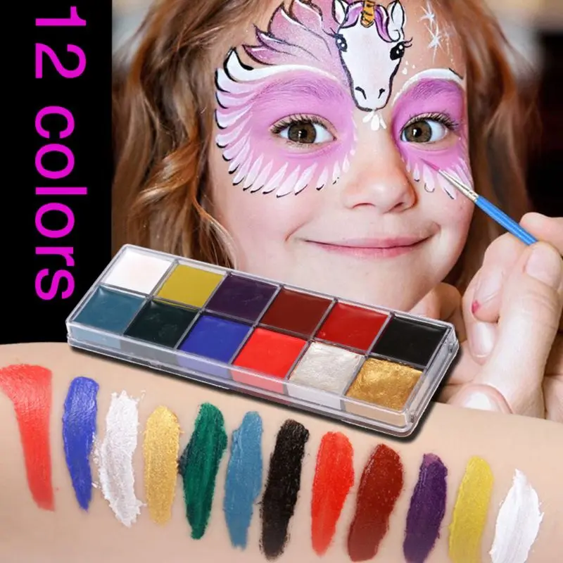 

Professional Face Body 12 Colors Oil Painting Paint Pigment for Beauty Kit Makeup Cosmetic Supplies