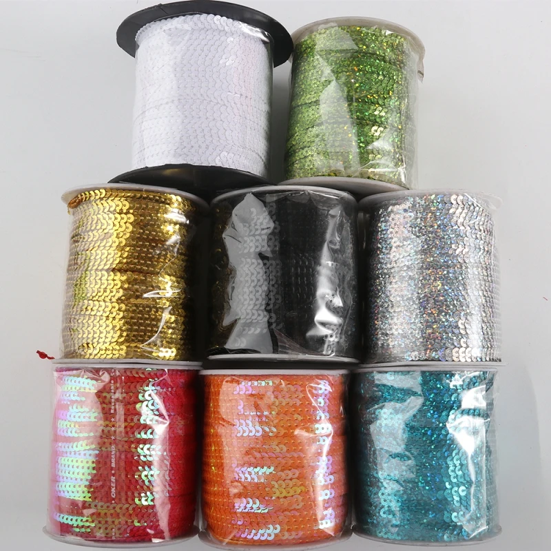 4 мм 10 ярдов лазерные блестки для рукоделия аксессуары шитья свадебных платьев