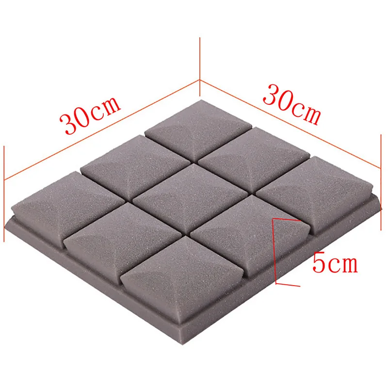 

5 Pcs Acoustic Soundproof Foam Sound-Absorbing Panel for Home Studio KTV 30x30cm THIN889