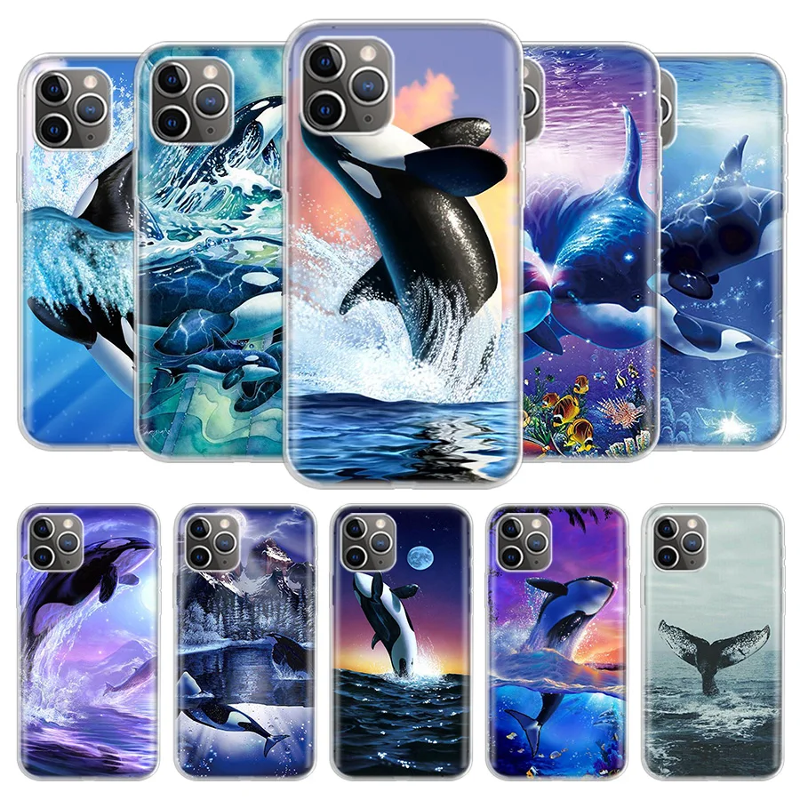 

Sea Orcinus Orca Cover Phone Case For iPhone 13 12 11 Pro 7 6 X 8 6S Plus XS MAX + XR Mini SE 5S Coque Shell Capa Fundas House