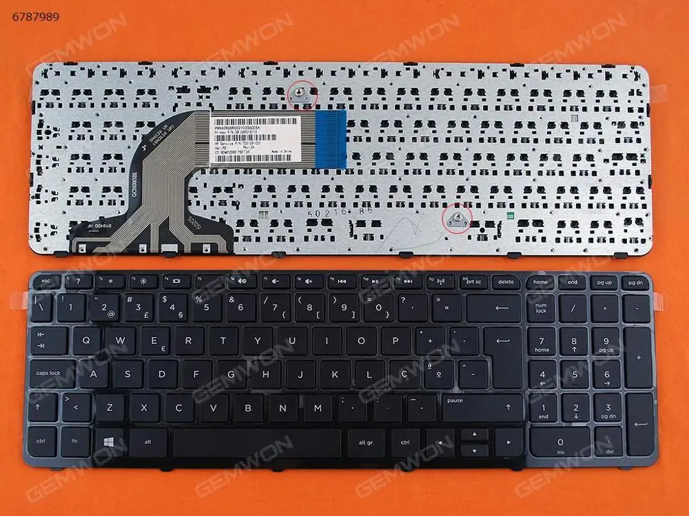 Сменная Клавиатура для ноутбука HP Pavilion 15 e n 250 G3 255 256 Глянцевая черная