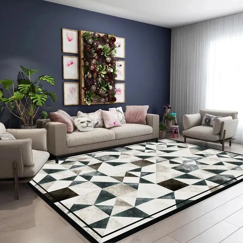 Черные маленькие двойные звезды скандинавские Dywaniki Dywan Tapis De Priere Розовая гостиная