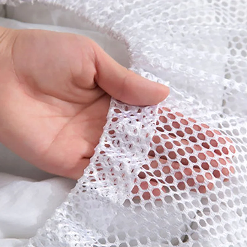 Household Thick Polyester Mesh Laundry Wash Bag Underwear Bra Coats Curtain Washing Large Capacity Drawstring Basket | Дом и сад