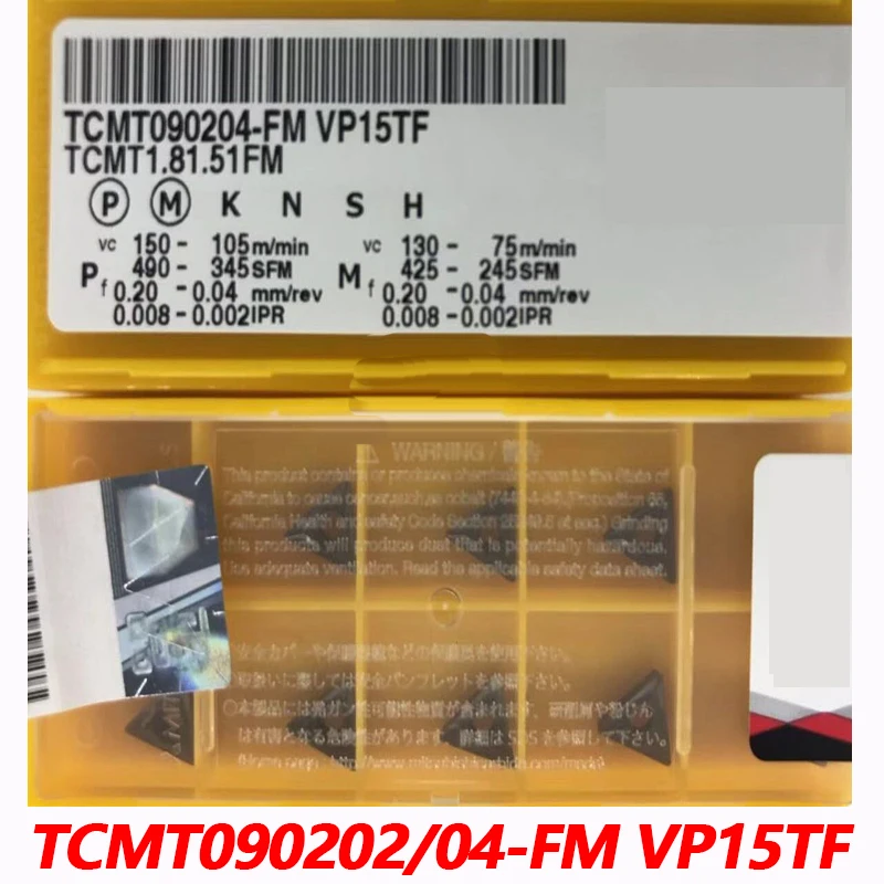 

100% Original TCMT TCMT090202-FM VP15TF TCMT090204-FM 10pcs CNC lathe Insertion Carbide Insert Imported From Japan High Quality