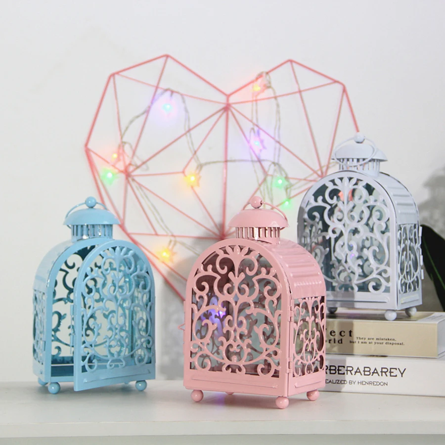 Скандинавский простой подсвечник из кованого металла для Хэллоуина свадебные