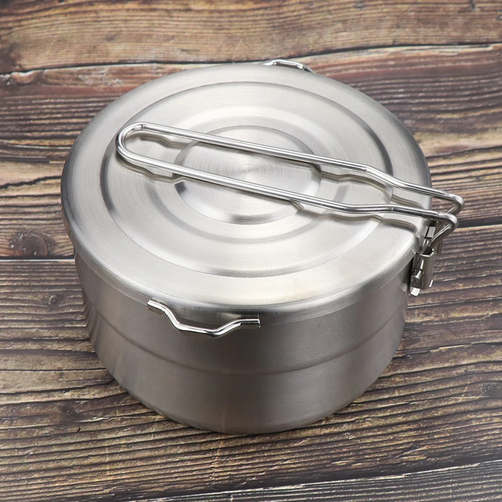 

1.5L Portable Lunch Box Stainless Steel Food Container Travel Picnic Cooking Pot Furnaces Kitchen Cooking Hotplate