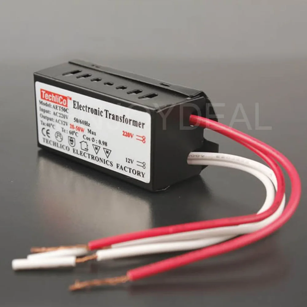 12V 20-50W блок питания привод электронного трансформатора для светодиодной полосы света