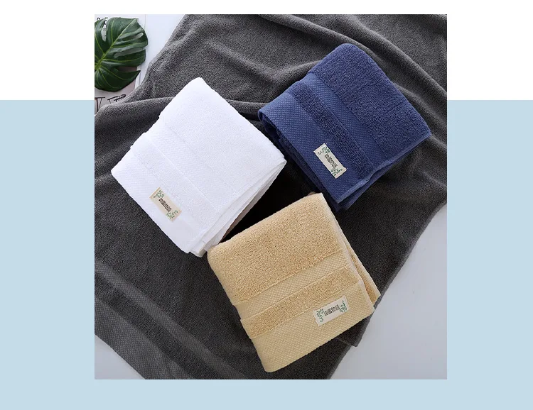 

Toalha de banho de algodao de alta qualidade conjunto de presente do agregado familiar toalha de banho de algodao liso absorvent